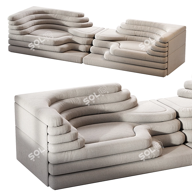 Modern Terrace Lounge Set 2016 3D model image 6