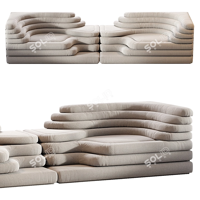 Modern Terrace Lounge Set 2016 3D model image 8