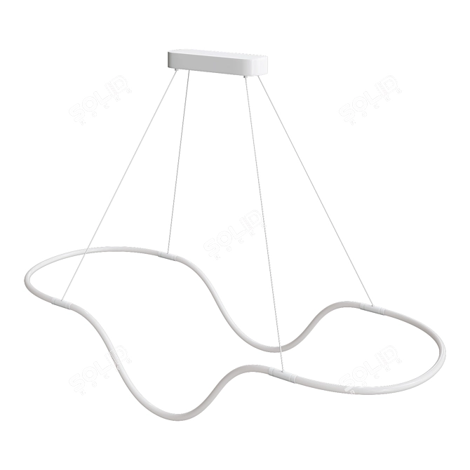 Title: Nordic Aluminum LED Pendant 3D model image 2