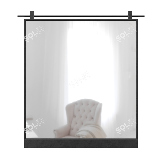 Minimalistic Soho Mirrors in Two Tones 3D model image 1