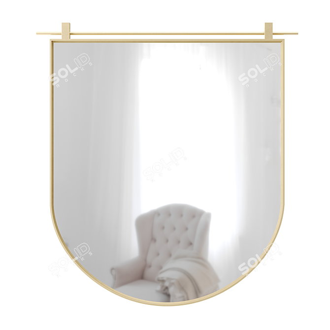 Minimalistic Soho Mirrors in Two Tones 3D model image 5