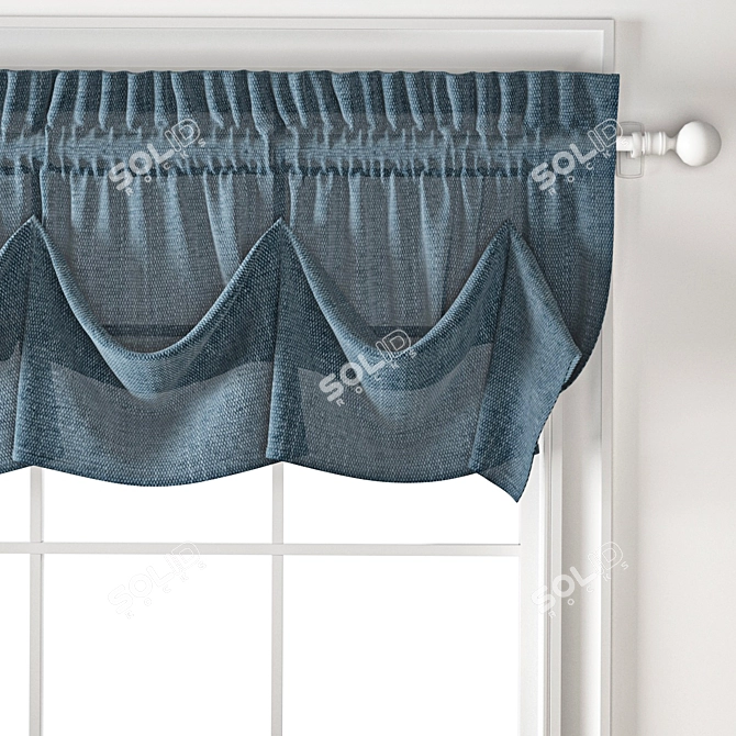 Polygonal Model Curtain Textured Obj 3D model image 2