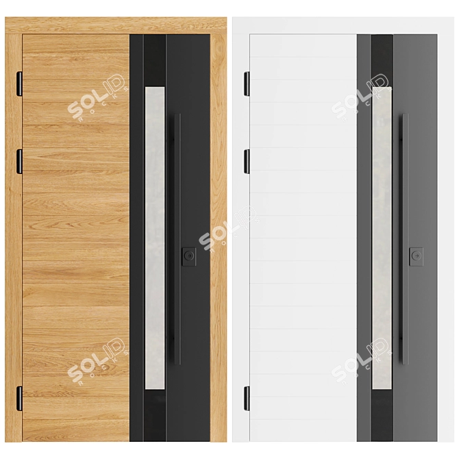 F162 Street Entrance Door 3D model image 1