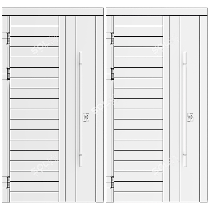 F162 Street Entrance Door 3D model image 4