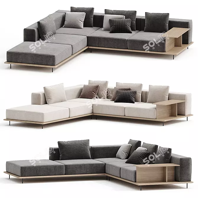 Corner Sofa Brera Poliform 3D model image 1