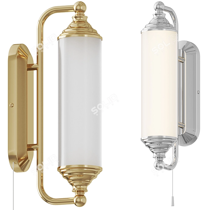 Elegant Tube Sconce Light 3D model image 1