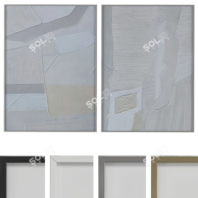 Modern Abstract Art Sculpture 3D model image 1