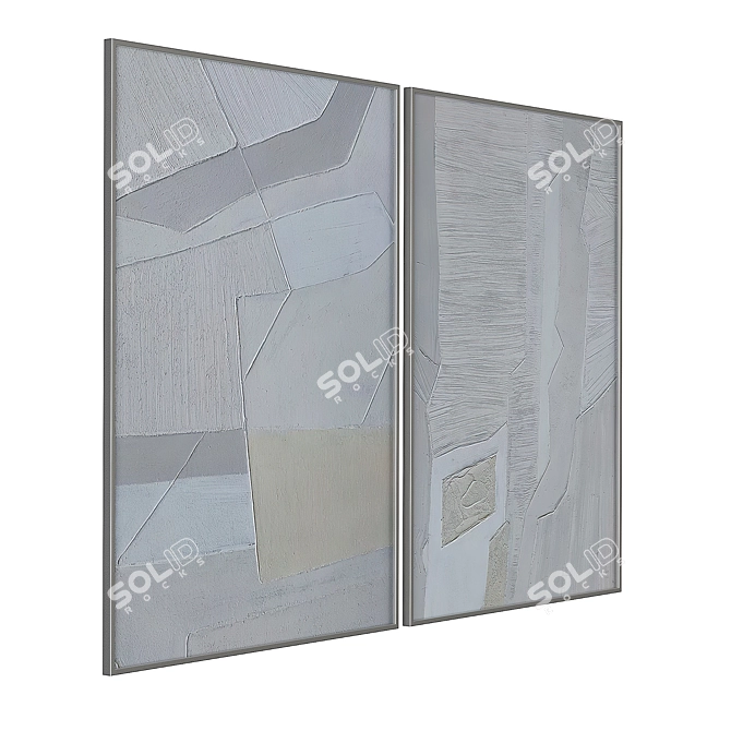 Modern Abstract Art Sculpture 3D model image 2