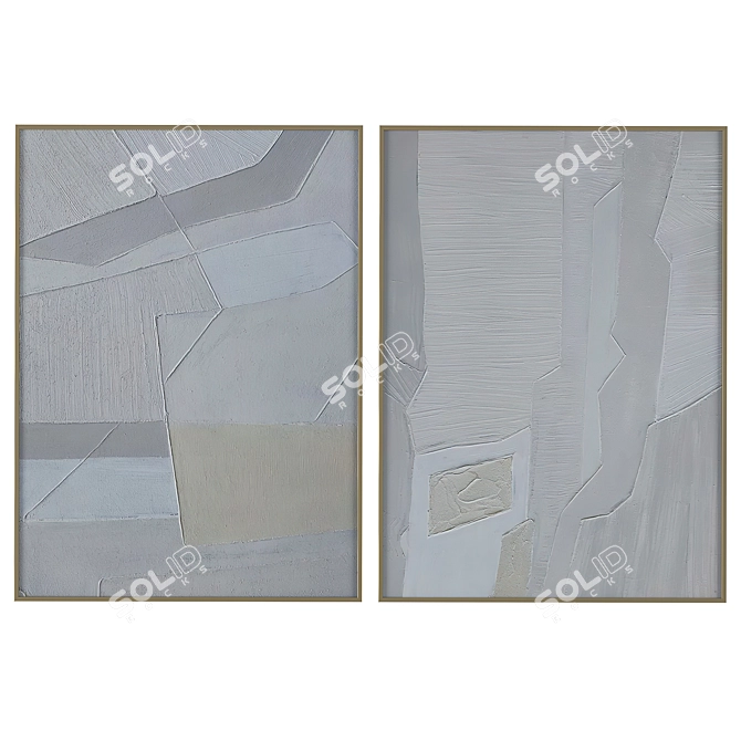 Modern Abstract Art Sculpture 3D model image 3