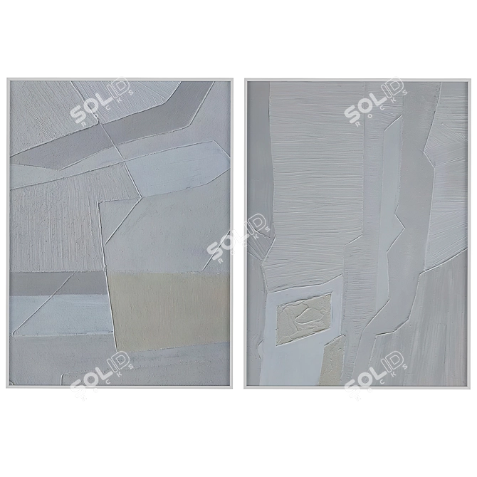 Modern Abstract Art Sculpture 3D model image 4