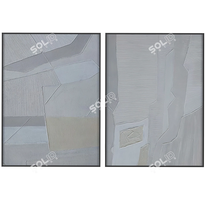 Modern Abstract Art Sculpture 3D model image 5