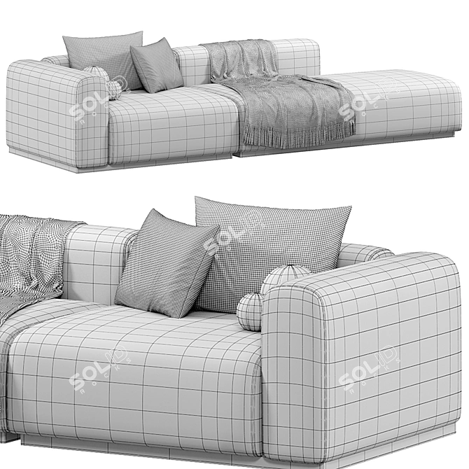 Modern MAHÈ Sofa Design 3D model image 4