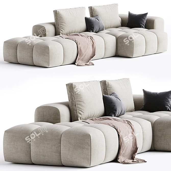 Modern Shamara Sofa with Corona Render 3D model image 2
