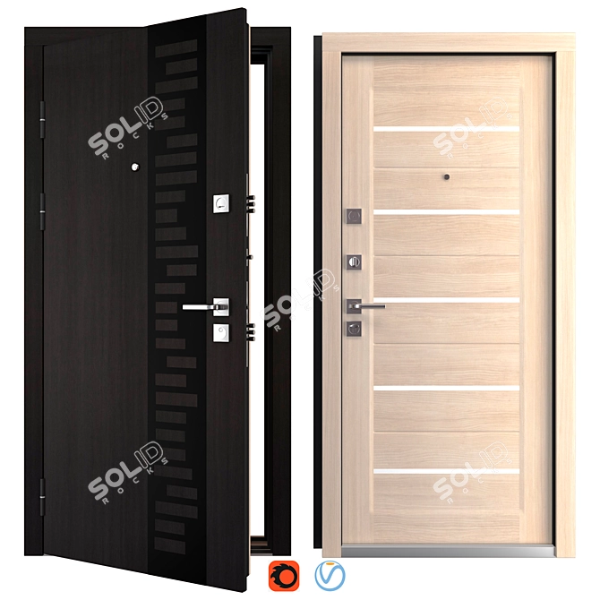 Thermo Техно Metal Entrance Door 3D model image 1