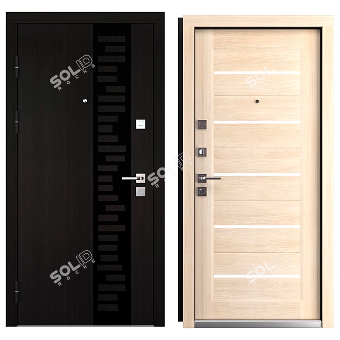 Thermo Техно Metal Entrance Door 3D model image 3