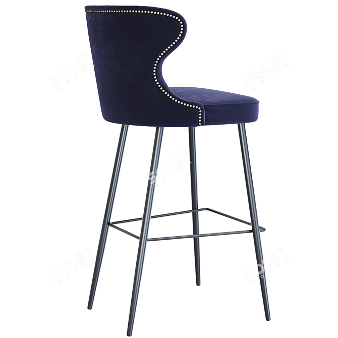 Puebla 4L Barstool: Timeless Elegance 3D model image 2