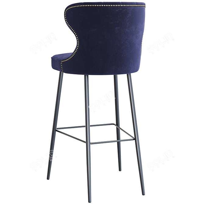 Puebla 4L Barstool: Timeless Elegance 3D model image 3