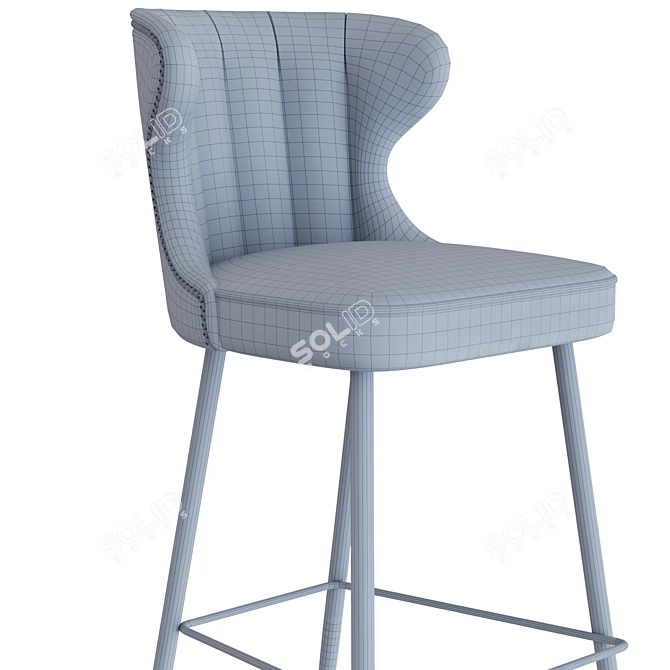 Puebla 4L Barstool: Timeless Elegance 3D model image 5