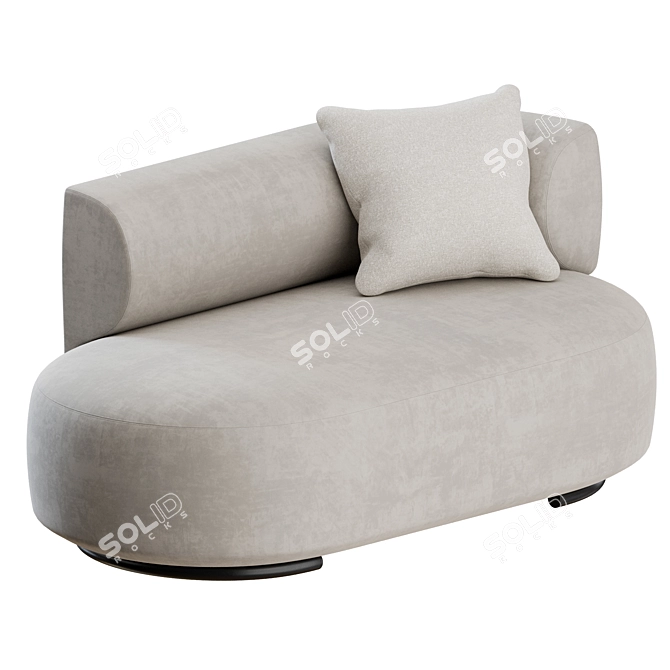 Kartell Chenille Dormeuse Sofa Bed 3D model image 1