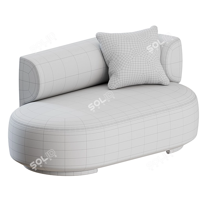 Kartell Chenille Dormeuse Sofa Bed 3D model image 4