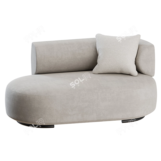 Kartell Chenille Dormeuse Sofa Bed 3D model image 7