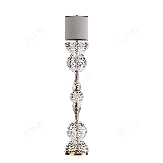 Crystal floor lamp, Lalique-inspired 3D model image 1