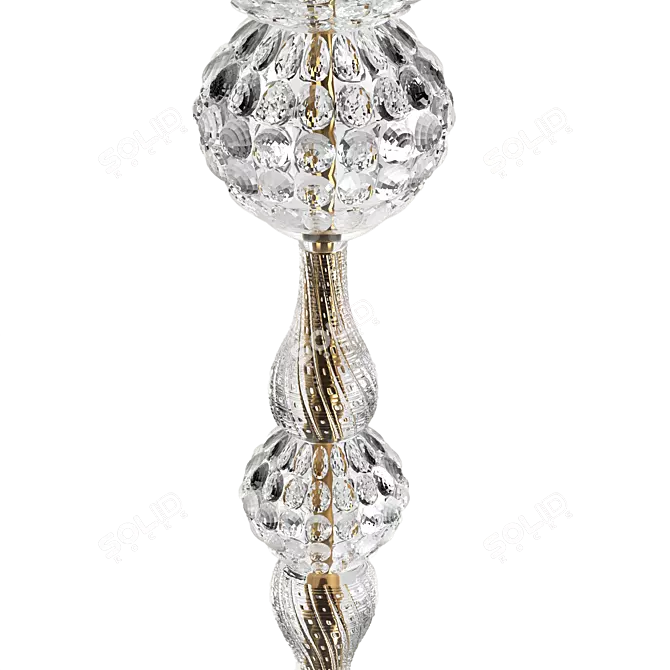 Crystal floor lamp, Lalique-inspired 3D model image 2