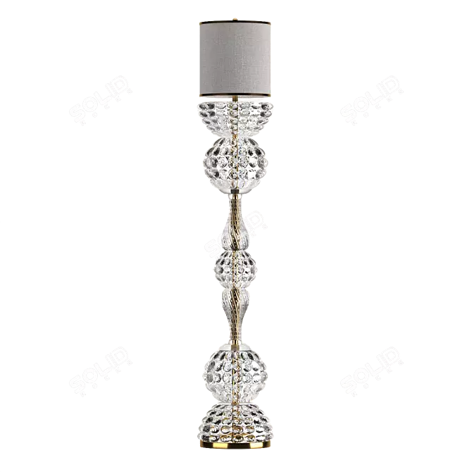 Crystal floor lamp, Lalique-inspired 3D model image 4