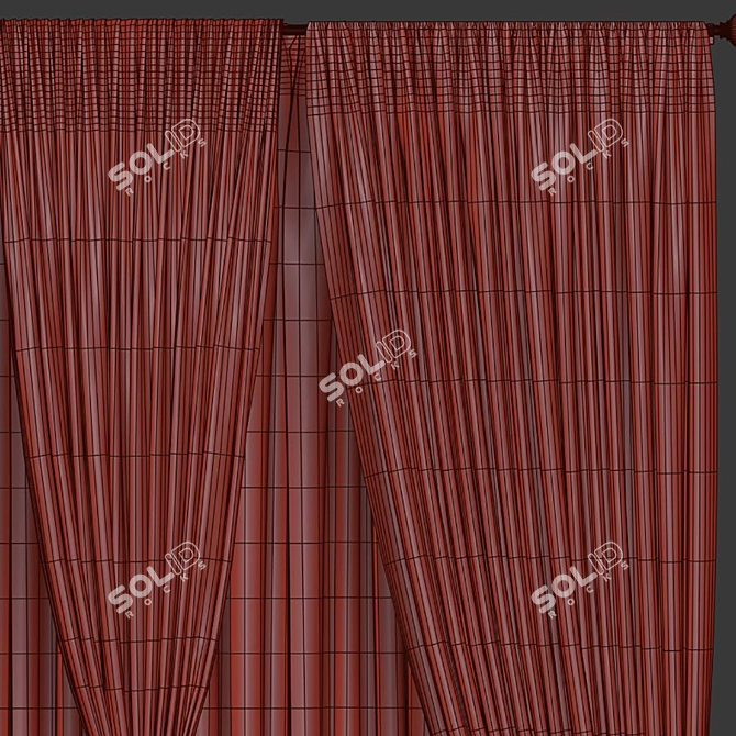 Geometric Mesh Curtain Design 3D model image 5