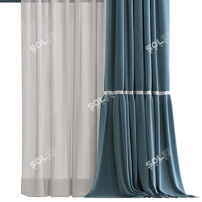 Meshed Curtain Design 3D model image 2