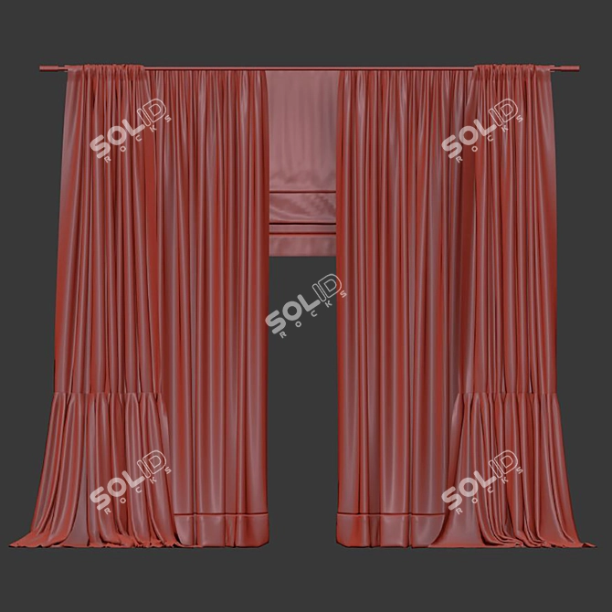 Meshed Curtain Design 3D model image 5