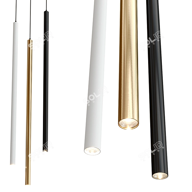 Modern Suspension Lighting Options 3D model image 1