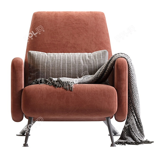 Modern S.K. Armchair Design 3D model image 3