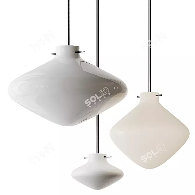 Elegant REPOSE Pendant Lamps LYFA 3D model image 1