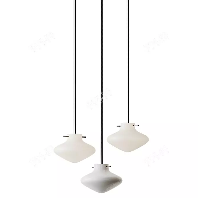 Elegant REPOSE Pendant Lamps LYFA 3D model image 4