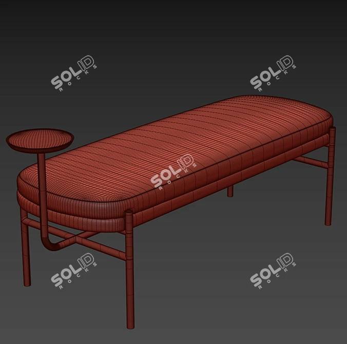 Inna Bench: Stylish Seating Solution 3D model image 4