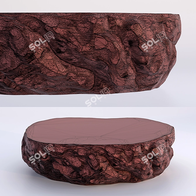 Dual Color Rock Side Tables 3D model image 5