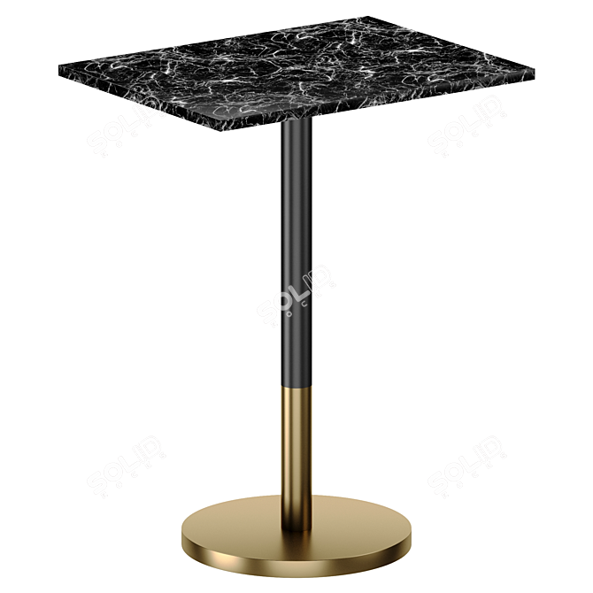 Gable Bistro Table: Sleek Design 3D model image 1