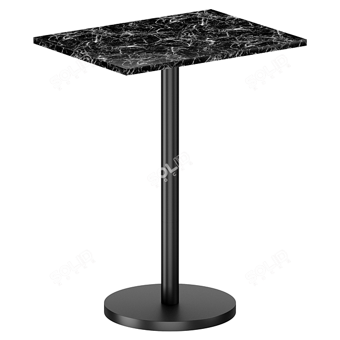 Gable Bistro Table: Sleek Design 3D model image 2