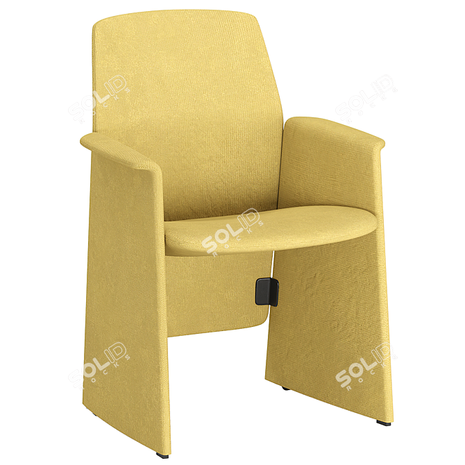 Elegant Downtown Conference Chair 3D model image 5