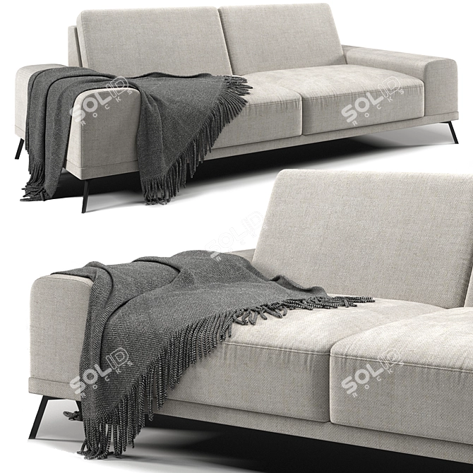 Cozy Ron Sofa: Modern Comfort 3D model image 1