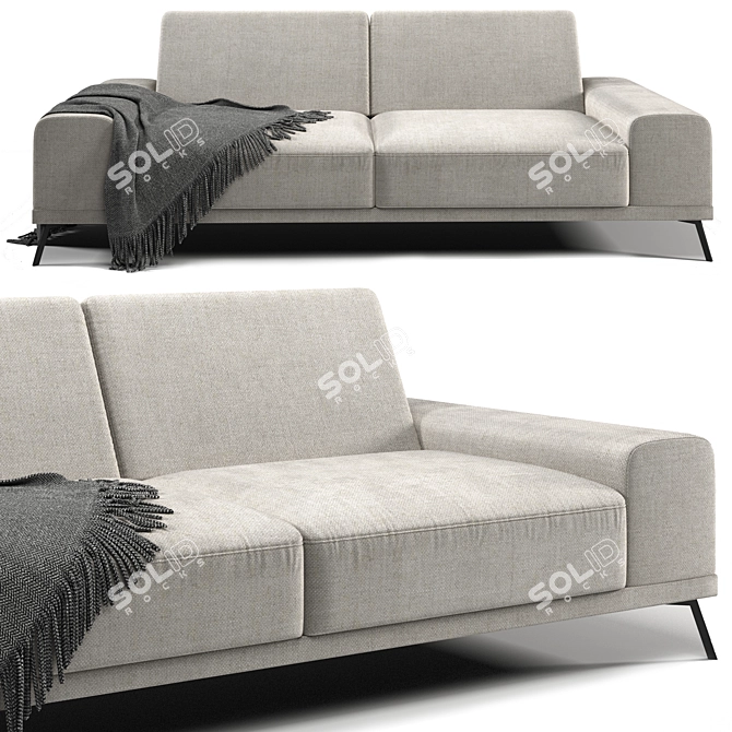 Cozy Ron Sofa: Modern Comfort 3D model image 3