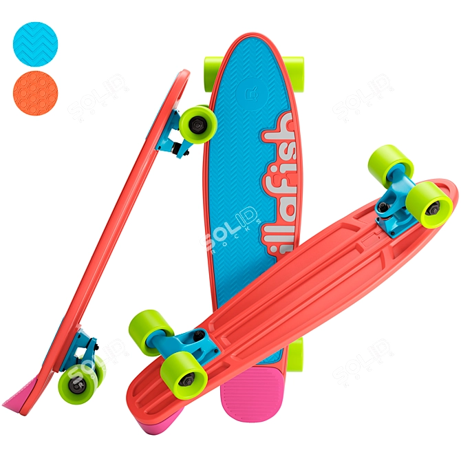 Chillafish Skaite Kids Skateboard 3D model image 1