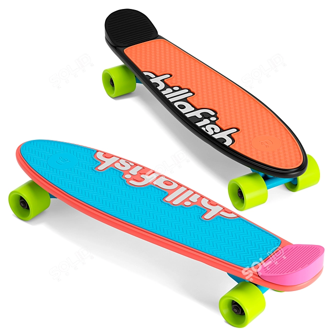 Chillafish Skaite Kids Skateboard 3D model image 4