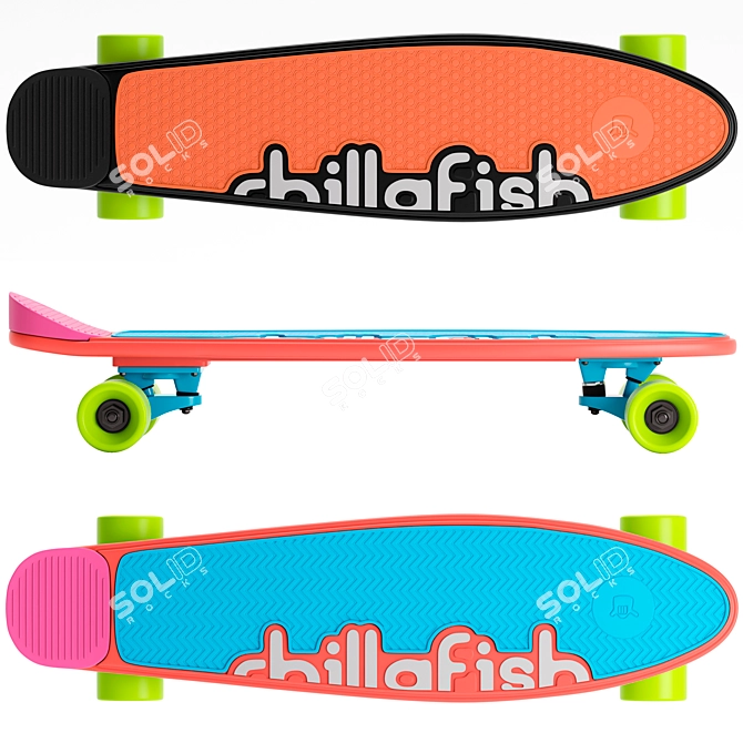 Chillafish Skaite Kids Skateboard 3D model image 5