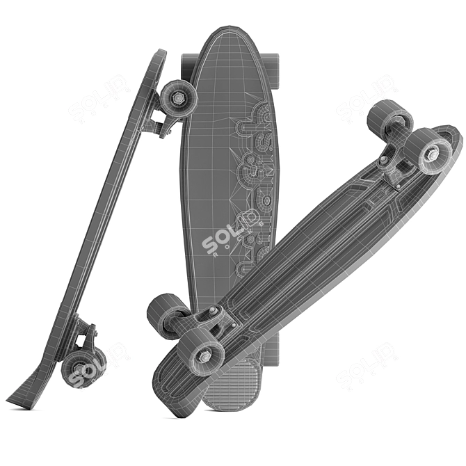 Chillafish Skaite Kids Skateboard 3D model image 6