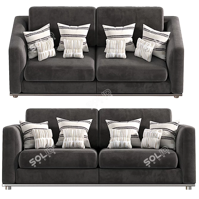 Modern 3-Piece Hamilton Sofa Set 3D model image 2