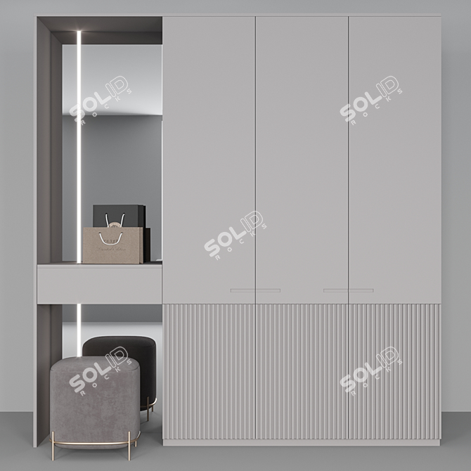 Customizable Entryway Storage System 3D model image 2