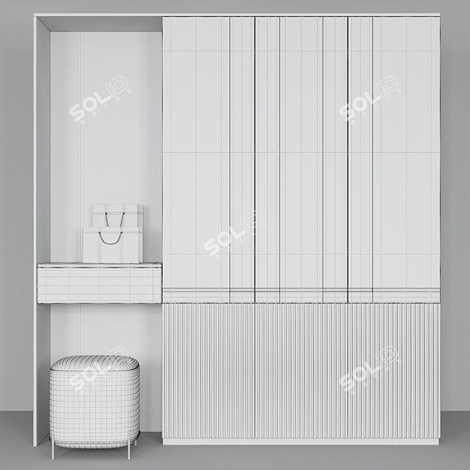 Customizable Entryway Storage System 3D model image 4