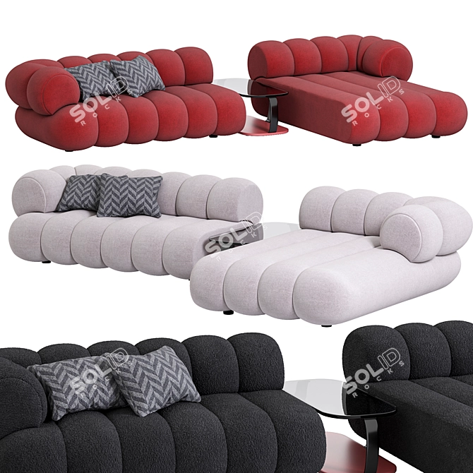 Modern Sleek Intermede Sofa 3D model image 1